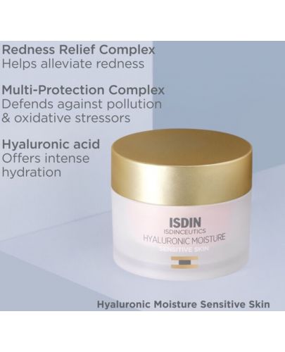 Isdin Isdinceutics Крем за чувствителна кожа Hyaluronic Moisture, 50 ml - 6