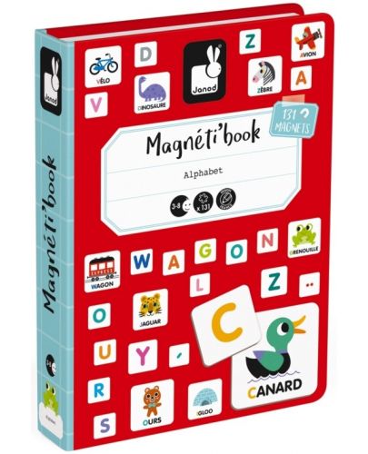 Детска магнитна книга Janod - Френската азбука - 1