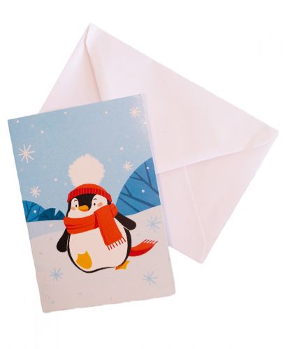 Картичка Коледно пингвинче - 2