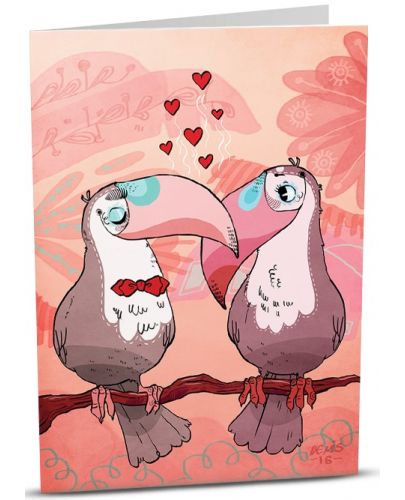 Картичка iGreet - Влюбени птици - 1