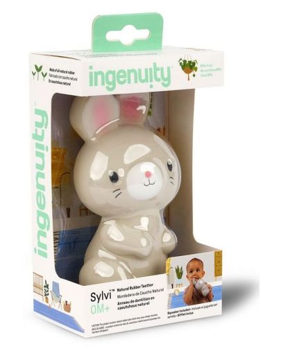 Каучукова играчка-гризалка Ingenuity -  Зайчето Sylvi - 4