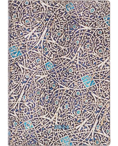  Календар-бележник Paperblanks Granada Turquoise - Midi, 13 x 18 cm, 80 листа, 2024 - 2