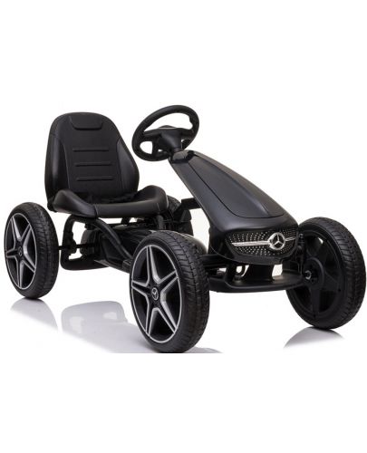 Картинг кола Moni - Mercedes-Benz Go Kart, EVA, черна - 1
