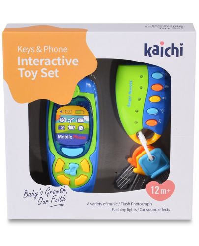 Музикална играчка Kaichi - Телефон и ключодържател - 2