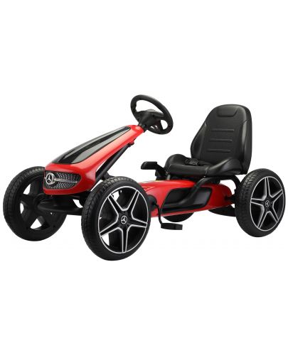 Картинг кола Moni Toys - Mercedes-Benz Go Kart, EVA, червена - 1