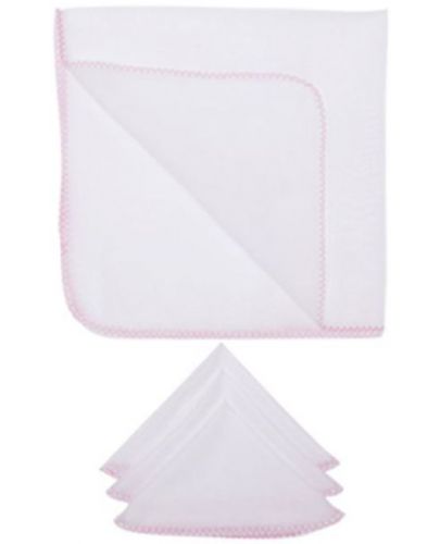 Кърпи за лице Sevi Baby - Розови, 3 броя - 1