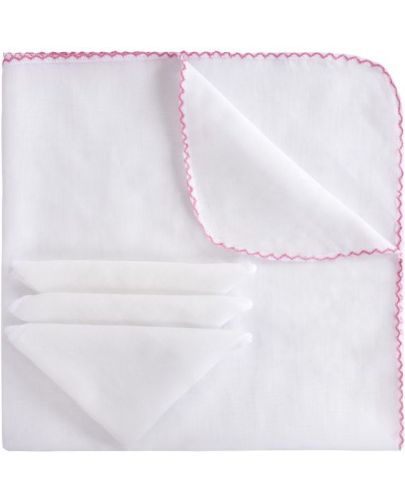 Кърпи за лице Sevi Baby - Розови, 3 броя - 2