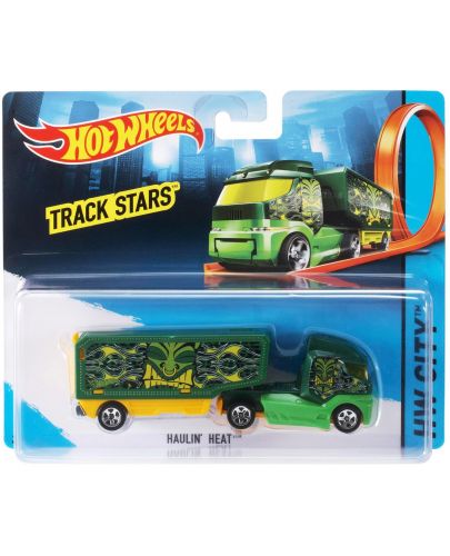 Камионче Hot Wheels Track Stars - Haulin Heat, 1:64 - 2