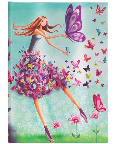  Календар-бележник Paperblanks Summer Butterfly - Midi, 13 x 18 cm, 72 листа, 2024 - 2