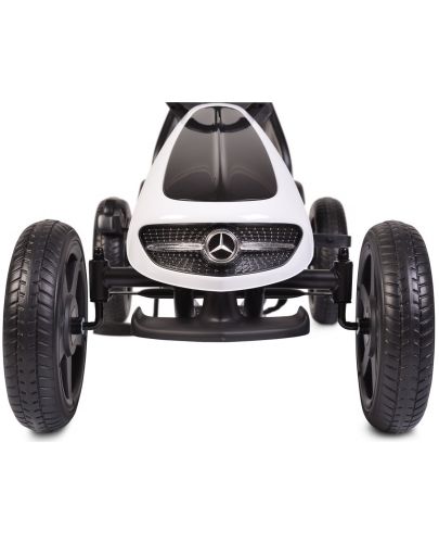 Картинг кола Moni - Mercedes-Benz Go Kart, EVA, бяла - 7