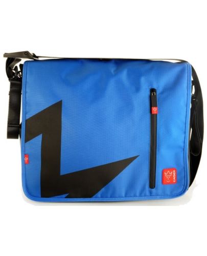 Чанта с отделение за лаптоп Kaiser - Messenger T1, синя - 1