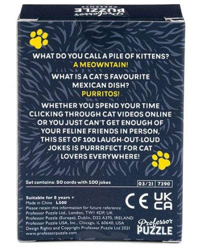 Карти Professor Puzzle - Cat Jokes - 3