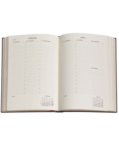Календар-бележник Paperblanks Tropical Garden - Хоризонтален, 80 листа, 2024 - 5