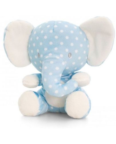 Плюшена бебешка играчка Keel Toys Baby Keel - Слонче, синьо, 15 cm - 1