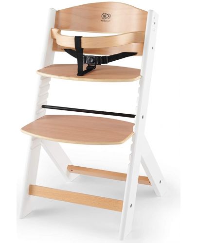 KinderKraft Столче за хранене ENOCK дървено/бели крака - 2