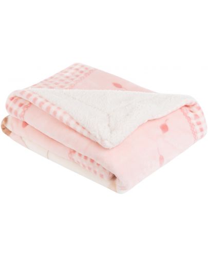 Kikkaboo Супер меко бебешко одеяло с шерпа Polar Fisher 110/140 см розово - 2