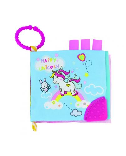 Kikkaboo Книжка образователна текстилна Happy Unicorn - 1