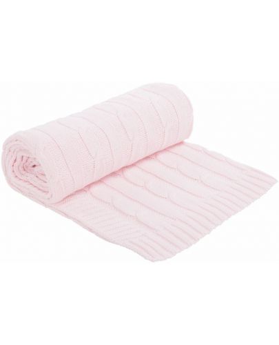 Kikkaboo Плетено памучно одеяло Light Pink - 1