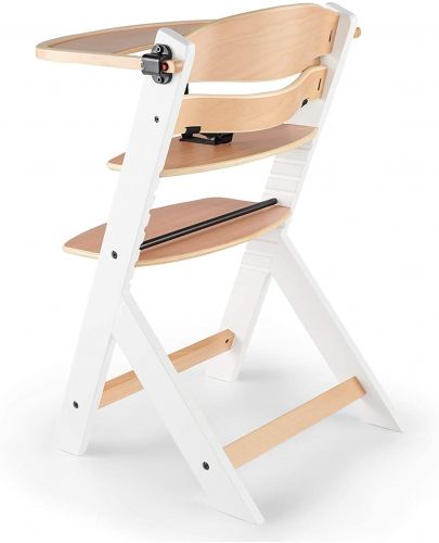 KinderKraft Столче за хранене ENOCK дървено/бели крака - 4