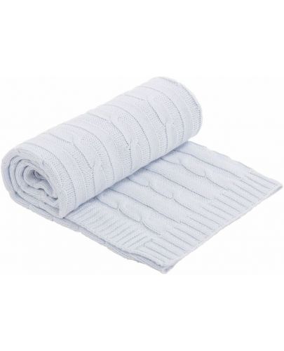 Kikkaboo Плетено памучно одеяло Light Blue - 1