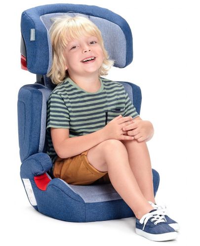 Столче за кола KinderKraft Junior - Синьо, с IsoFix, 15-36 kg - 11