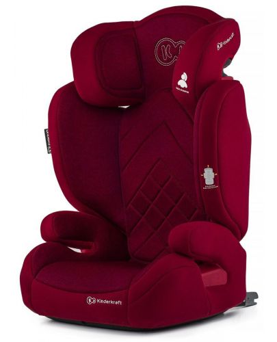 Столче за кола KinderKraft Xpand - Червено, с Isofix, 15-36 kg - 1