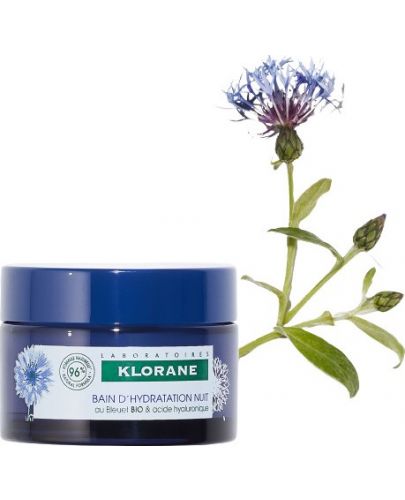 Klorane Cornflower Нощна аква маска за интензивна хидратация, 50 ml - 4