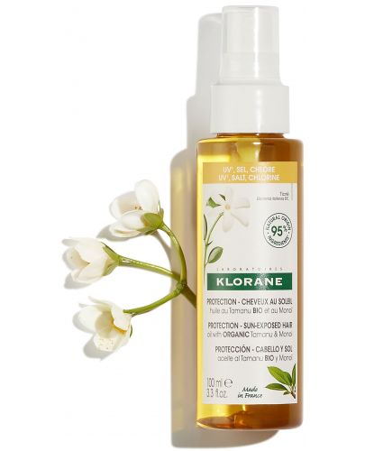 Klorane Polysianes Monoi & Tamanu Слънцезащитно олио за коса, 100 ml - 2