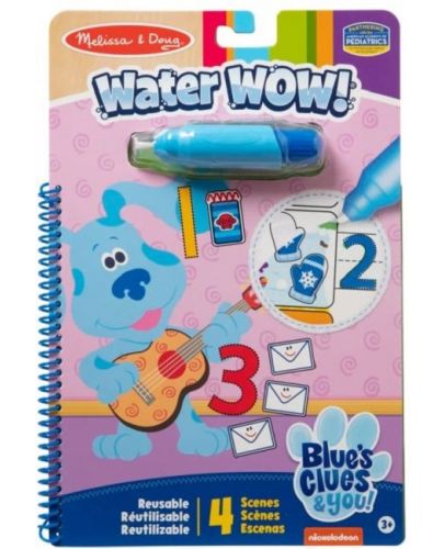 Книжка за рисуване с вода Melissa & Doug - Blue's Clues & You, Броене - 1
