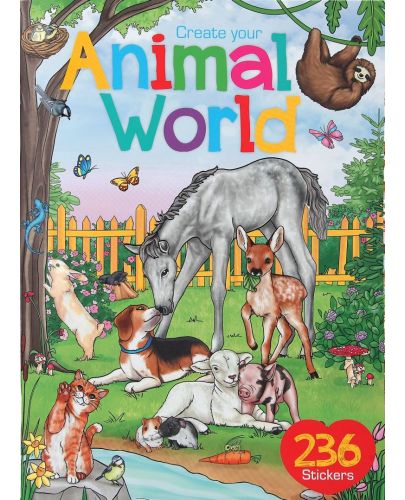Книжка със стикери Depesche TopModel - Животински свят - 1