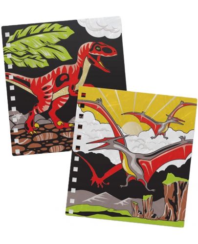 Книжка за оцветяване с кадифе DinosArt - Динозаври - 3