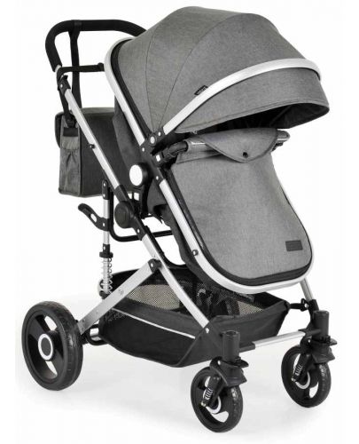 Комбинирана бебешка количка Moni - Ciara, сива с черно - 2