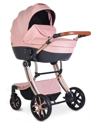 Комбинирана детска количка 2 в 1 Moni - Polly, розова - 3