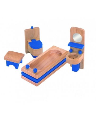 Комплект дървени мини мебели Woody - Баня - 1