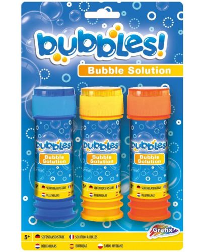 Комплект пълнители за балончета Grafix - Bubble, 60 ml, 3 броя - 1