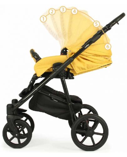 Комбинирана детска количка 3в1 Baby Giggle - Broco, жълта - 3