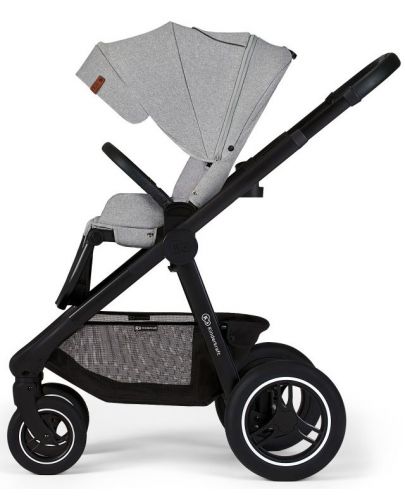 Комбинирана бебешка количка 2 в 1 KinderKraft - Everyday, светлосива - 4