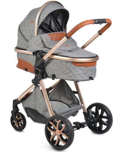 Комбинирана детска количка Moni - Alma, тъмносива - 3