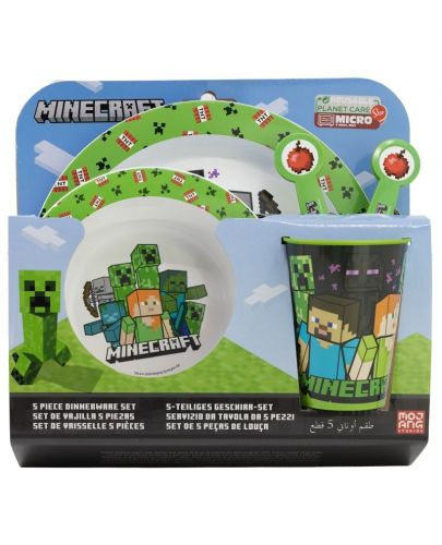 Комплект за хранене Stor - Micro, Minecraft, 5 части - 2