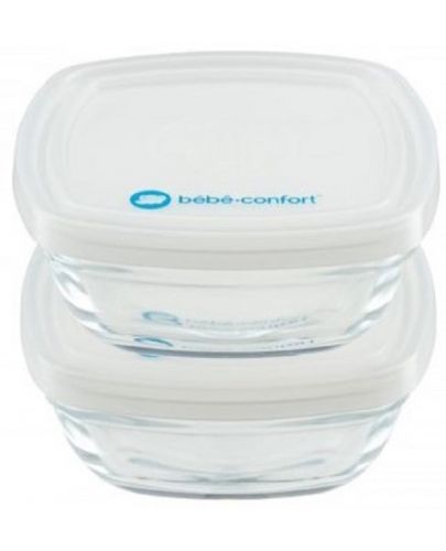 Комплект стъклени купички за съхранение на храна Bebe Confort  - 2