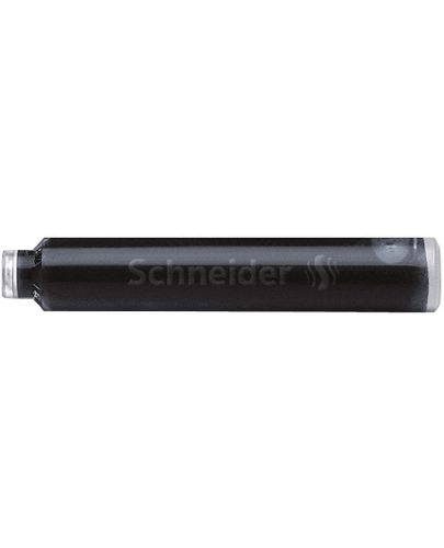 Комплект патрончета за писалка Schneider - Черни, 6 броя - 2