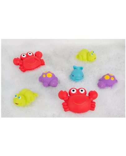 Комплект играчки за баня Playgro - Морски животни, за момче, 7 броя - 3