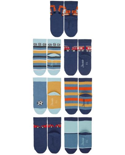 Комплект детски чорапи Sterntaler - 17/18 размер, 6-12 месеца, 7 чифта - 1