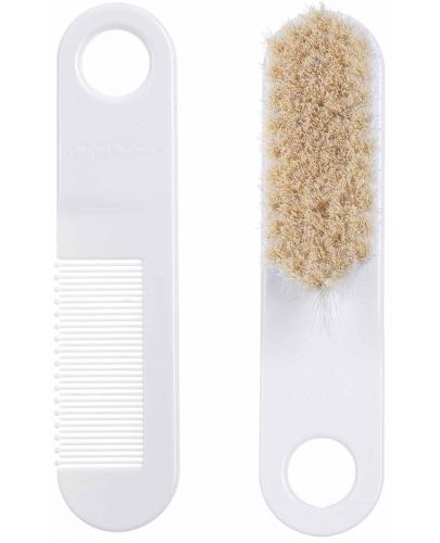 Комплект за коса Canpol - От мек естествен косъм, бял - 1