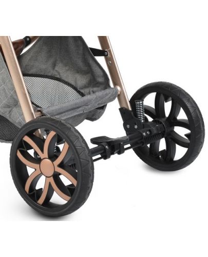 Комбинирана детска количка Moni - Alma, тъмносива - 5