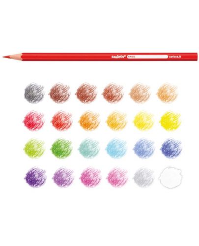 Комплект цветни моливи Carioca -  Brilliant Hexagon, 24 цвята - 2