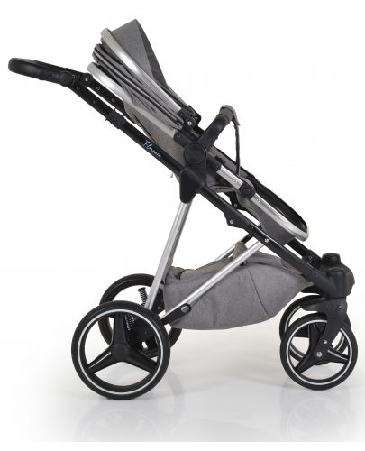 Комбинирана бебешка количка 3 в 1 Moni - Florence, сива - 7