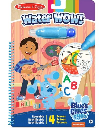 Комплект за рисуване с вода Melissa & Doug - Сини загадки, Азбука - 1