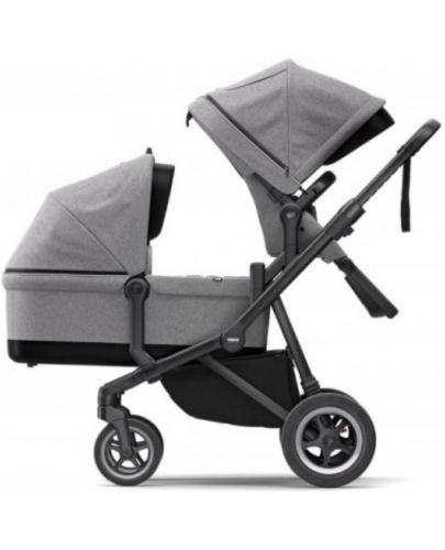 Комбинирана бебешка количка 2 в 1 Thule - Sleek, Grey Melange - 4