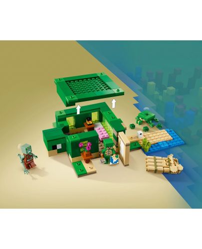 Конструктор LEGO Minecraft - Къщата на костенурката на плажа (21254) - 6